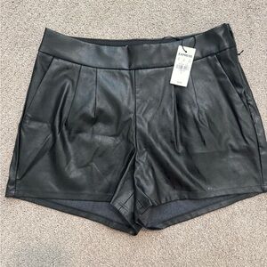 Express faux leather shorts